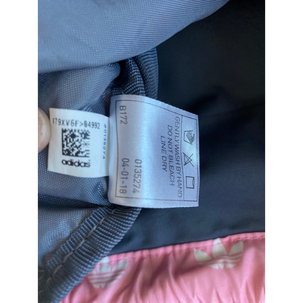 Adidas Originals Pink Trefoil Monogram Drawstring Cinch Backpack Bag B172 043516 - Picture 5 of 11